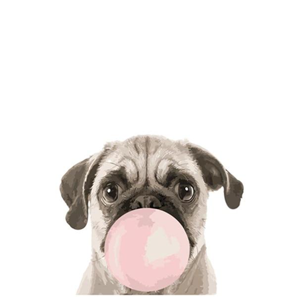 Bubble Gum Dog - World Paint by Numbers™ Kits DIY