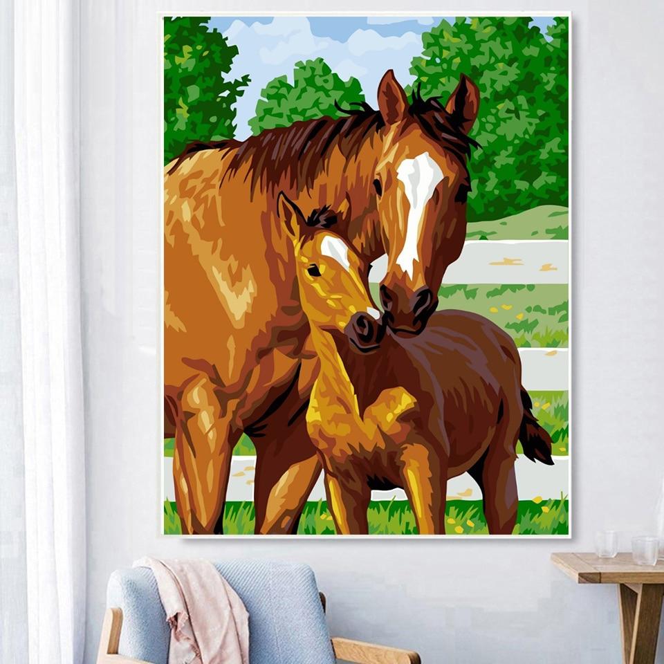 Mare and Foal - World Paint by Numbers™ Kits DIY