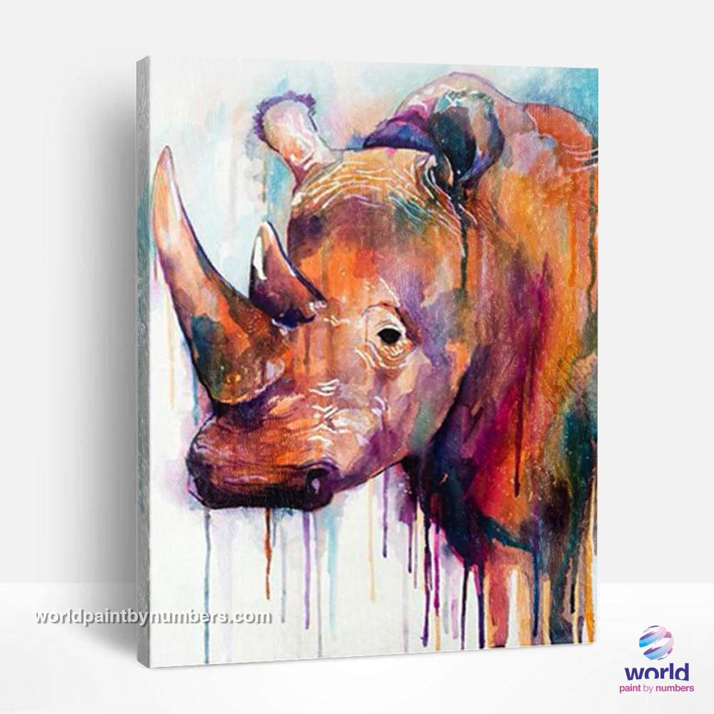 Melting Rhinoceros - World Paint by Numbers™ Kits DIY
