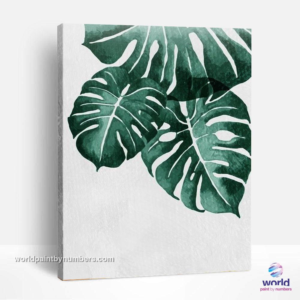 monstera plant painting Monstera deliciosa - Leaf Collection