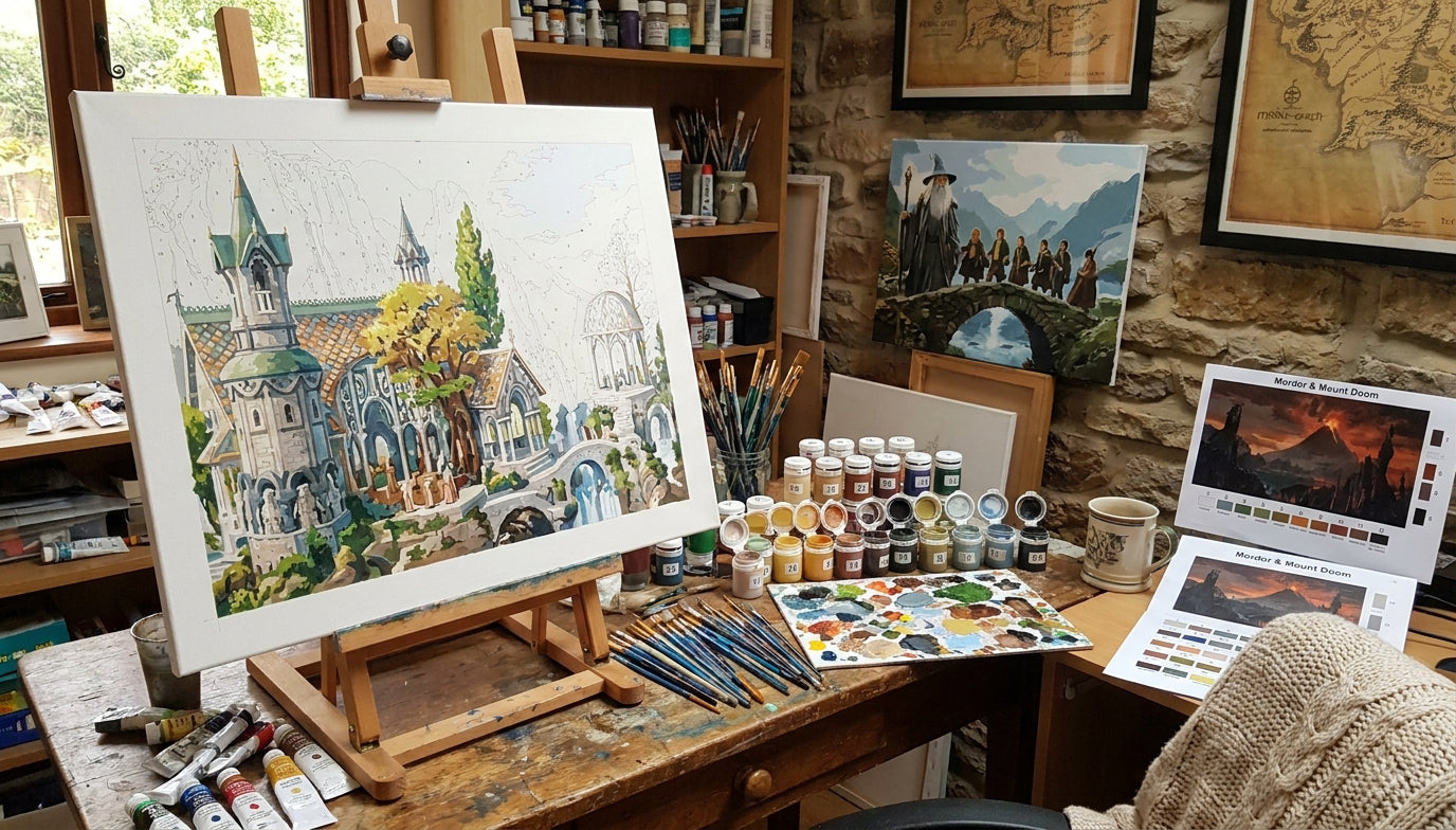 Beyond the Shire: Extra Large Lord of the Rings Paint by Numbers for Experienced Painters