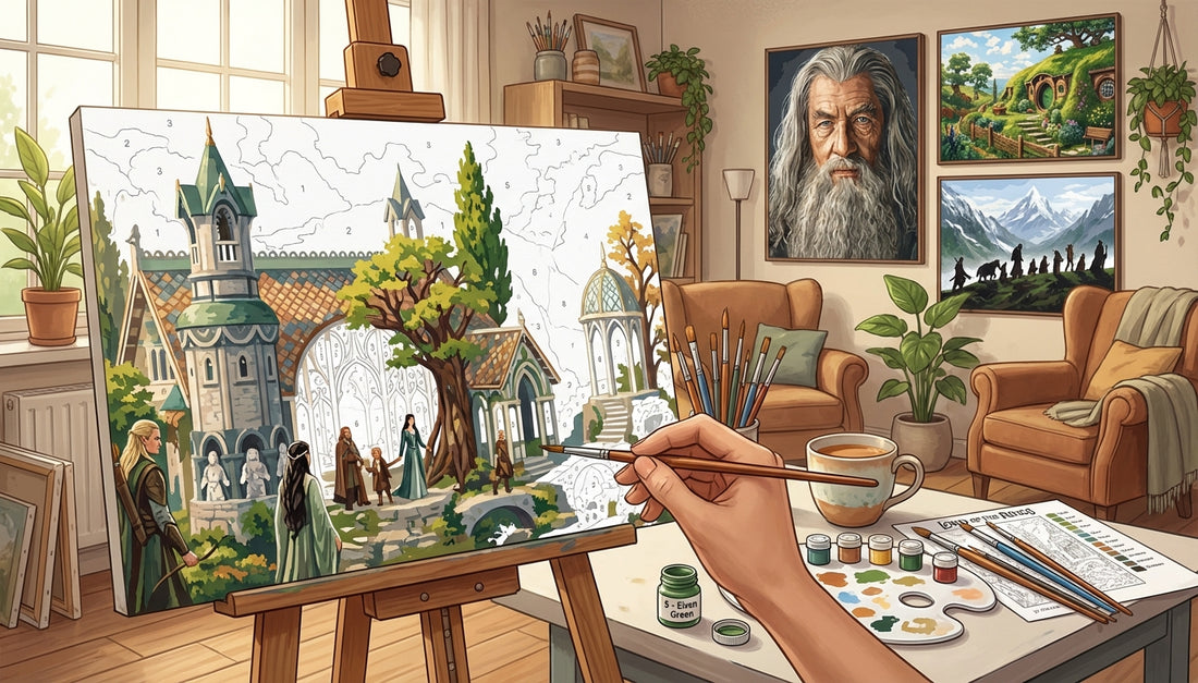The Fellowship of Art: Extra Large Lord of the Rings Paint by Numbers Kits for Experienced Painters