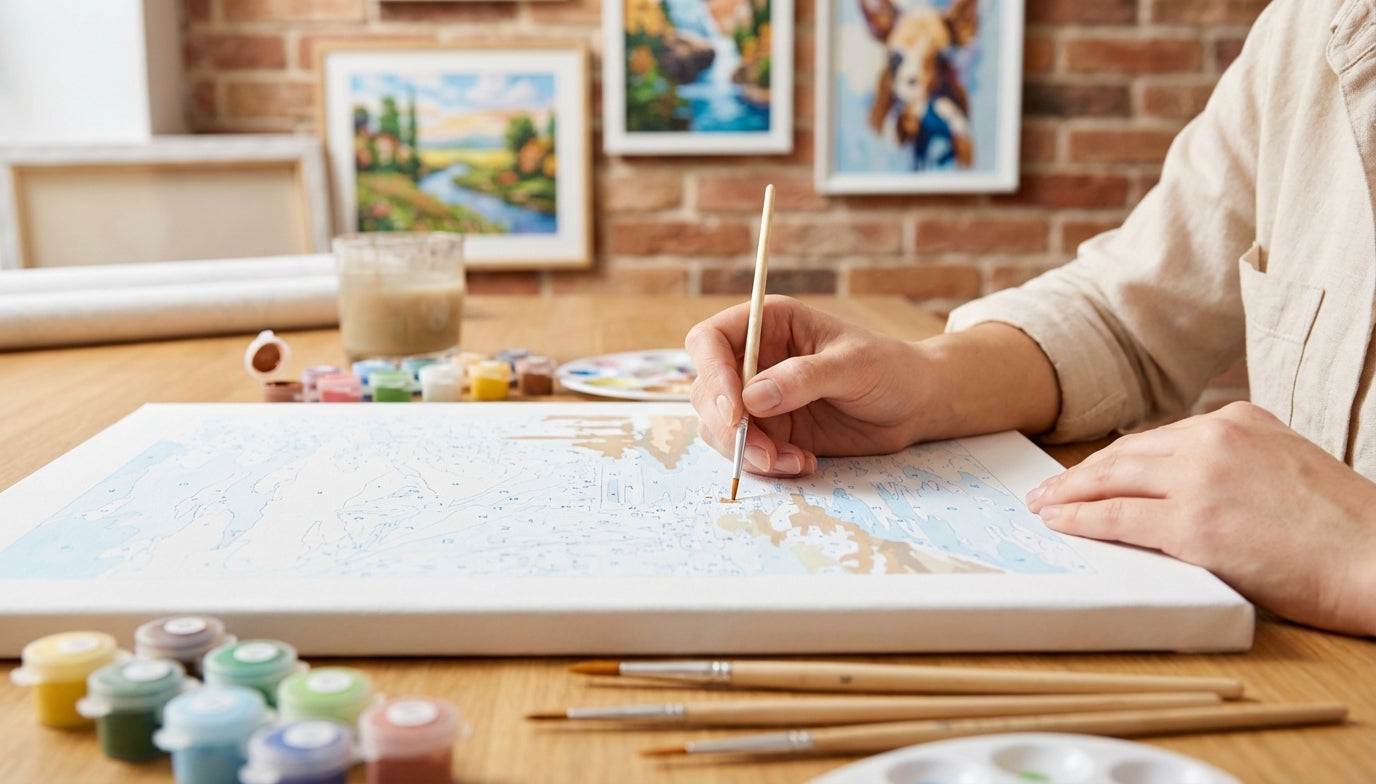 PBN Sets with Fine Detail Brushes: Precision Art