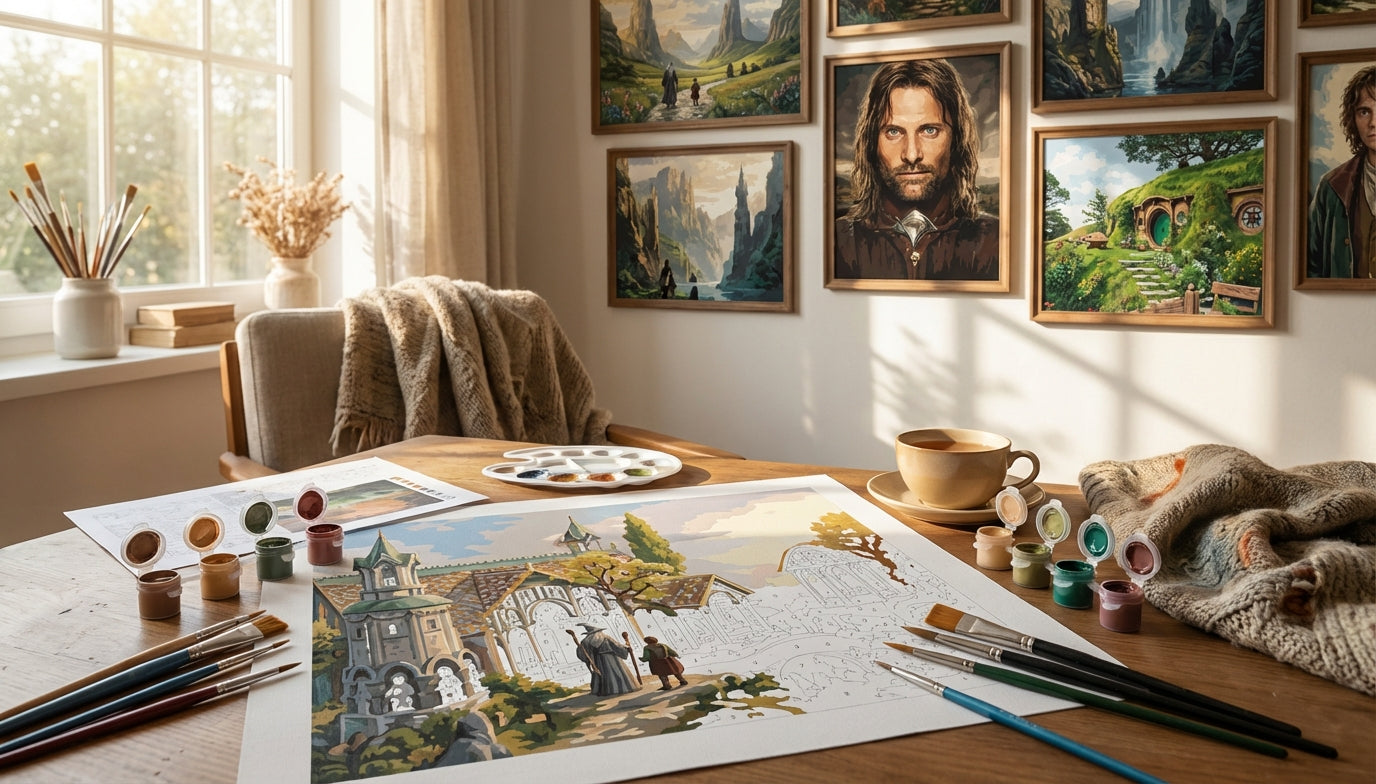 Vibrant Visions: Lord of the Rings Paint by Numbers Kits with High-Quality Acrylic Paint
