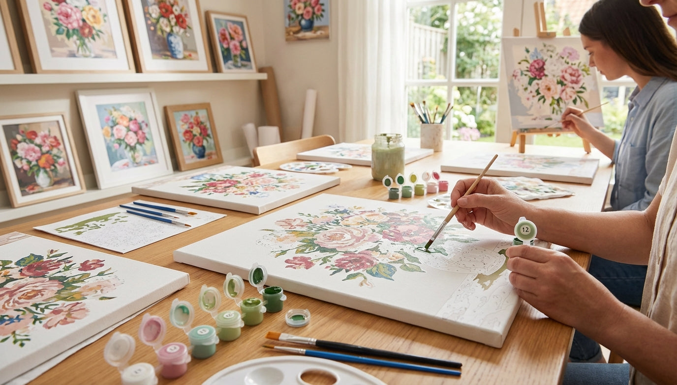 Detailed Flower PBN Kits: Stunning Designs