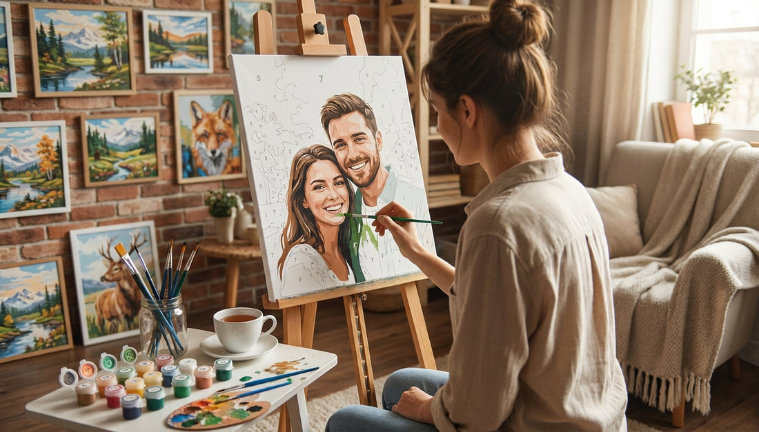 Custom Portrait PBN Kits: Your Loved Ones as Art