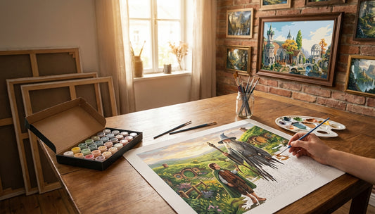 Lord of the Rings Paint by Numbers Kits with Wooden Frame Included for Stunning Decor