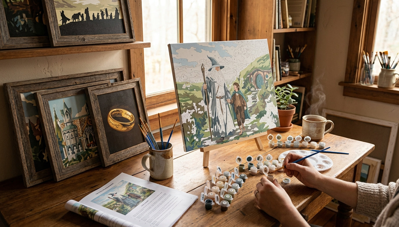Don't Miss Out: Lord of the Rings Paint by Numbers Sets on Sale with Fast Shipping