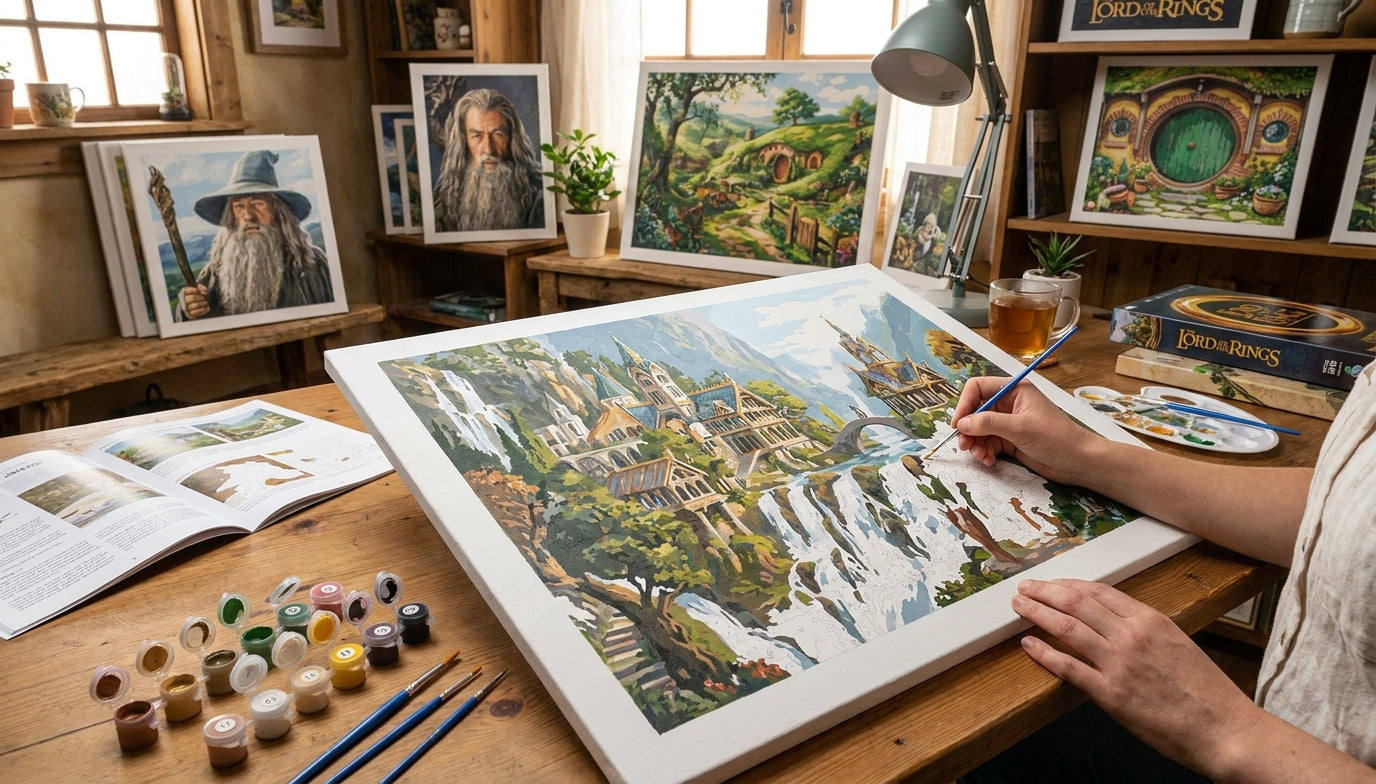Relax and Recreate: Iconic LoTR Moments with Paint by Numbers