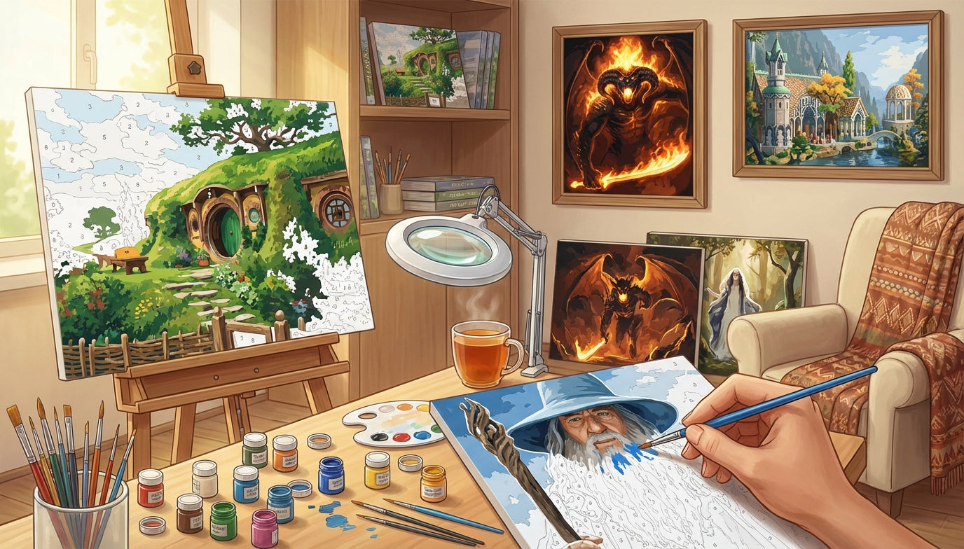 Escape to Middle-earth: The Ultimate Stress Relief with LOTR Paint by Numbers