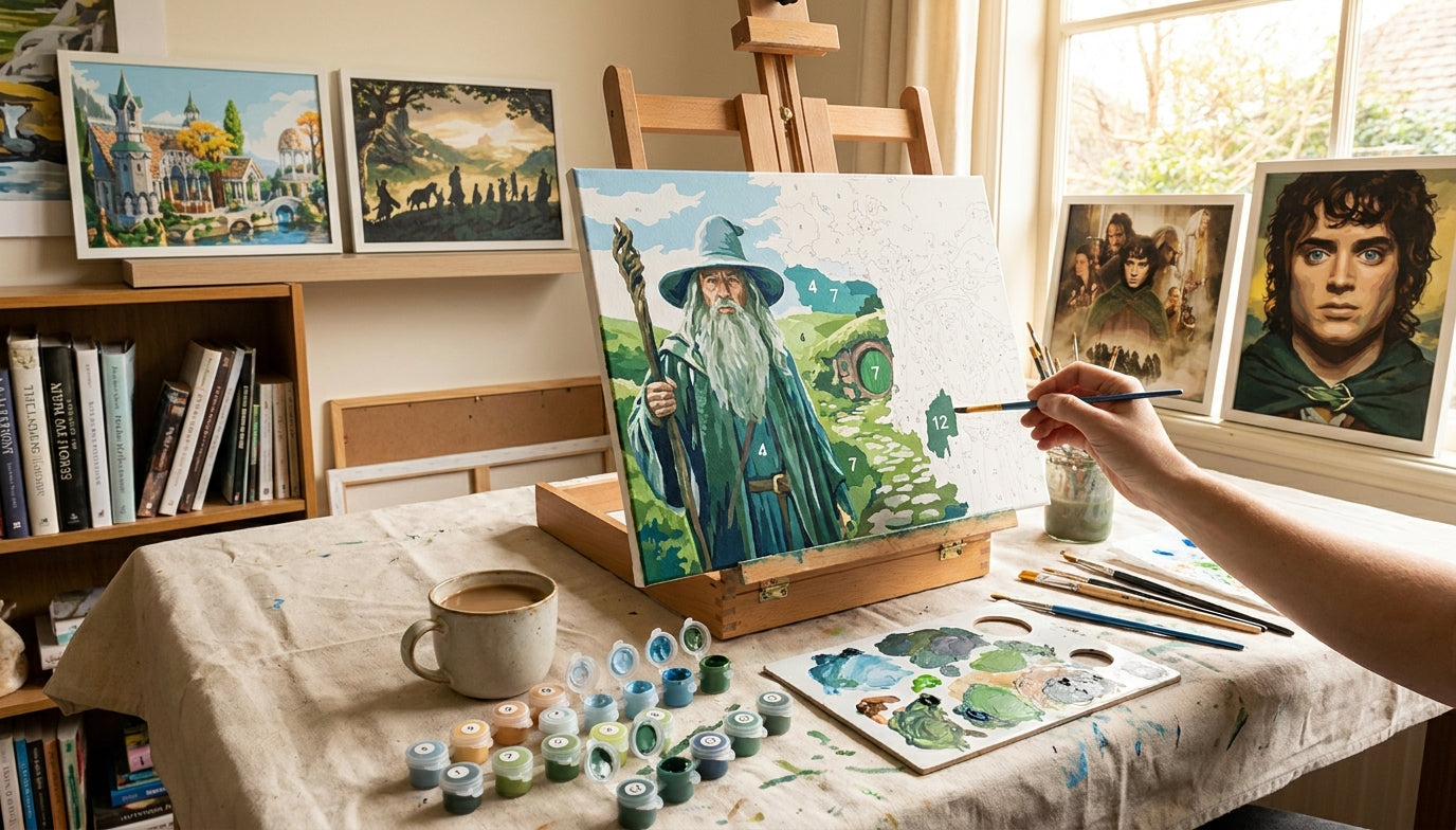 Experience Professional Quality: LOTR Paint by Numbers with High-Quality Acrylic Paint