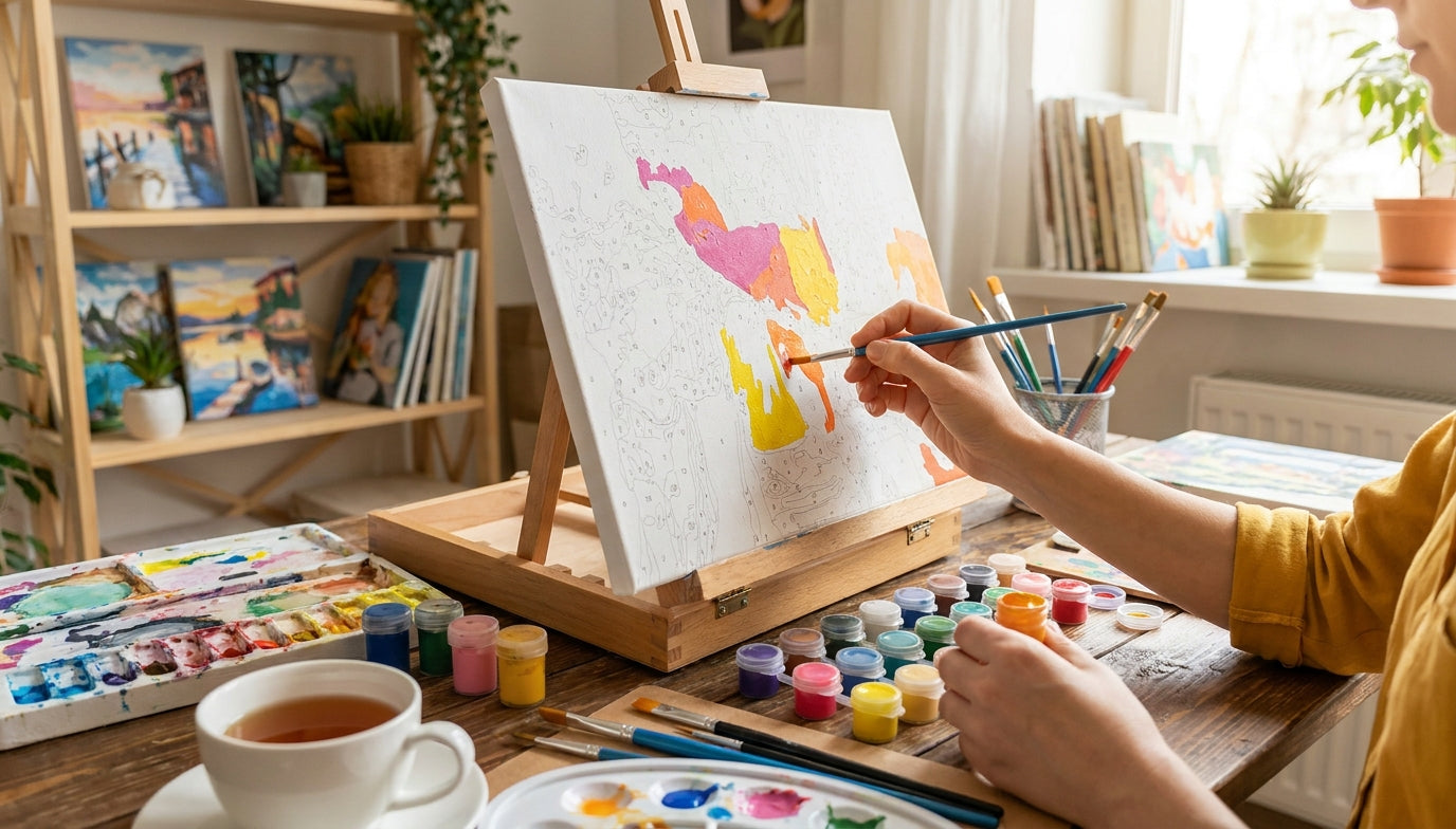 High-Quality Acrylic Paint in PBN Kits