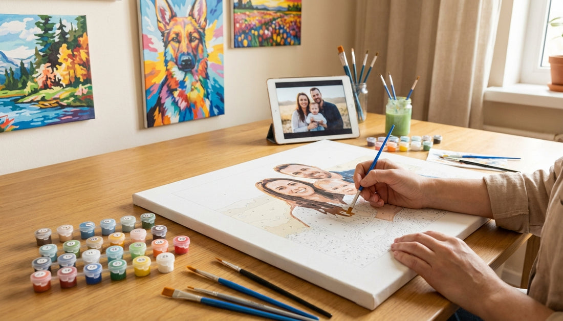Your Photo to Art: Custom Paint by Numbers Kit!