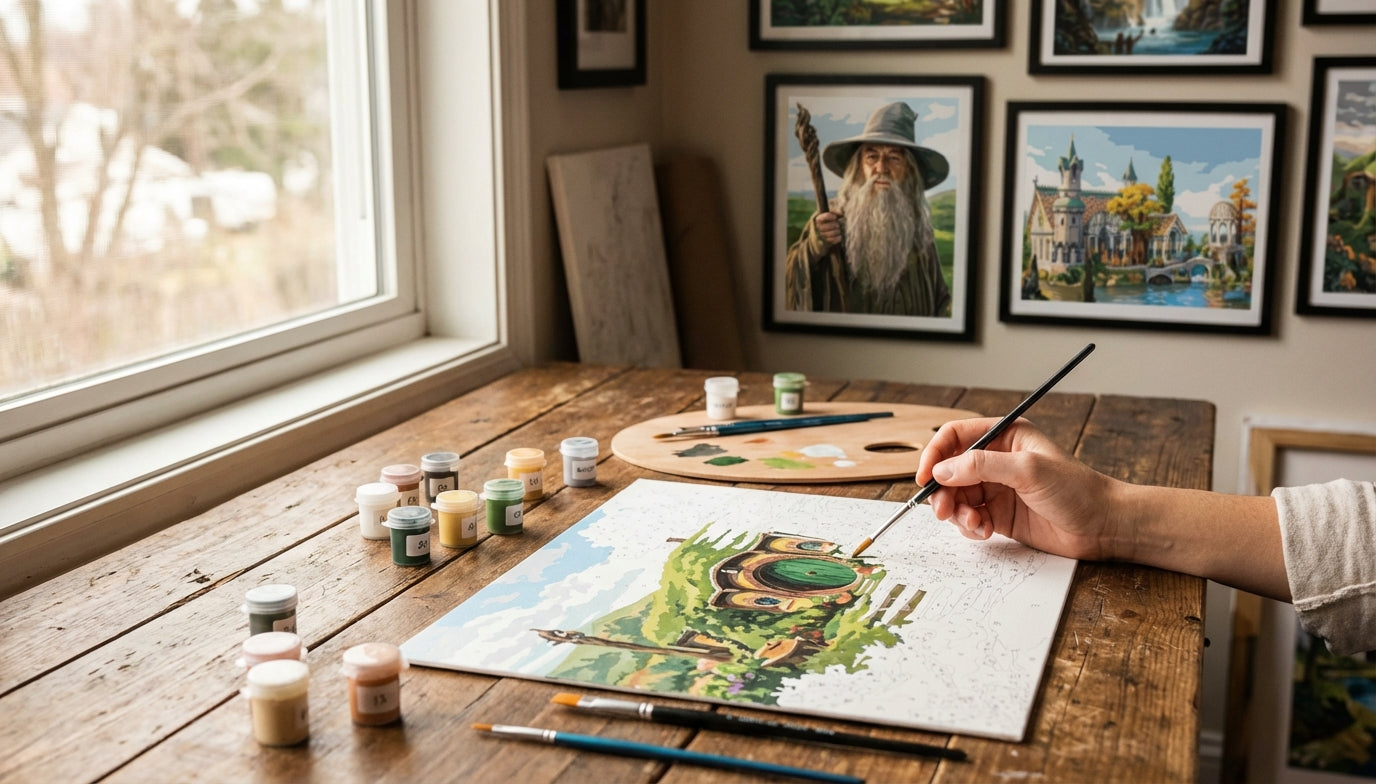Beyond the Screen: Bring LoTR to Life with Detailed Paint by Numbers Canvas Kits