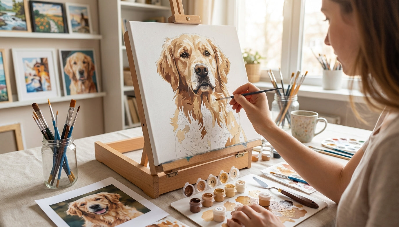 Your Pet's Portrait: Custom Paint by Numbers Kit