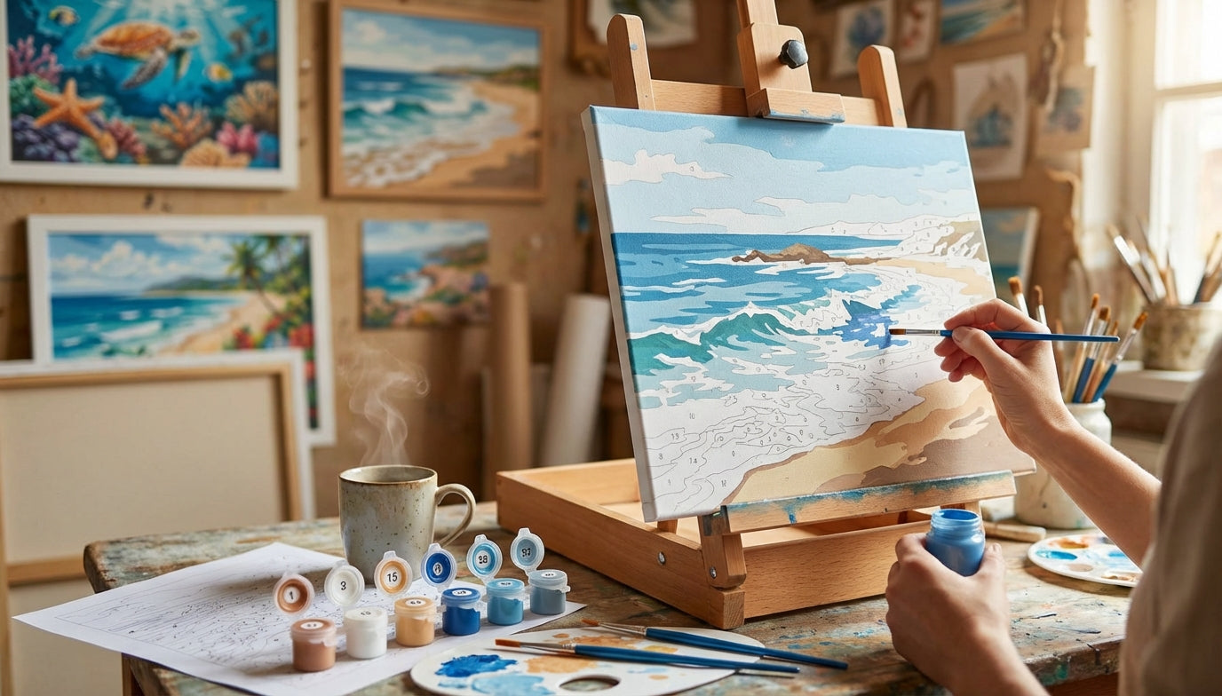 Elevate Your Decor: Stunning Ocean and Beach Paint By Numbers Kits for Every Home
