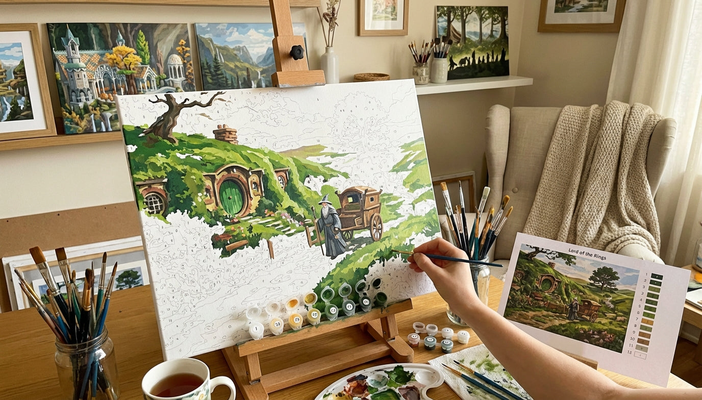 The Secret to Stress Relief? Lord of the Rings Paint by Numbers!