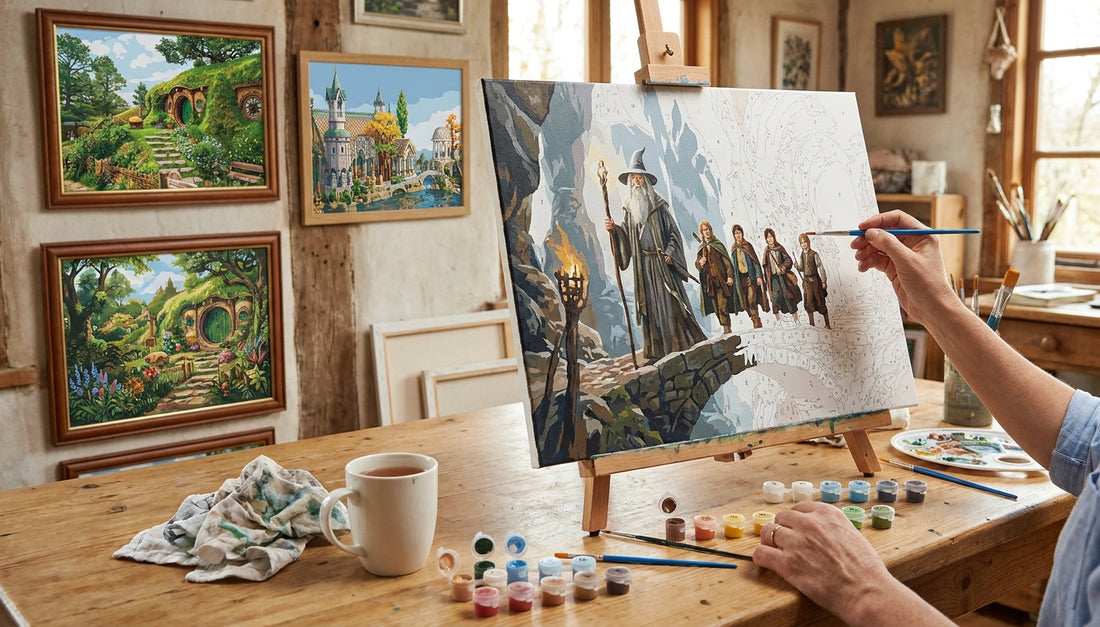 Explore Middle-earth Art Paint By Numbers Kits With Famous Lord of the Rings Scenes