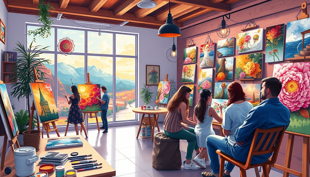 Enhance Your Artwork: Paint by Numbers Kits with Wooden Frame Included