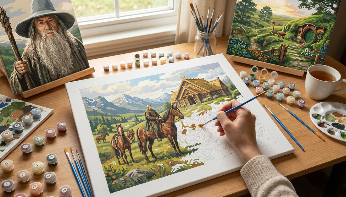 Journey to Rohan: Easy Lord of the Rings Paint by Numbers Kits for Beginners
