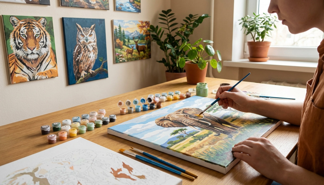 Wildlife Paint by Numbers Kits: Nature's Art for Adults