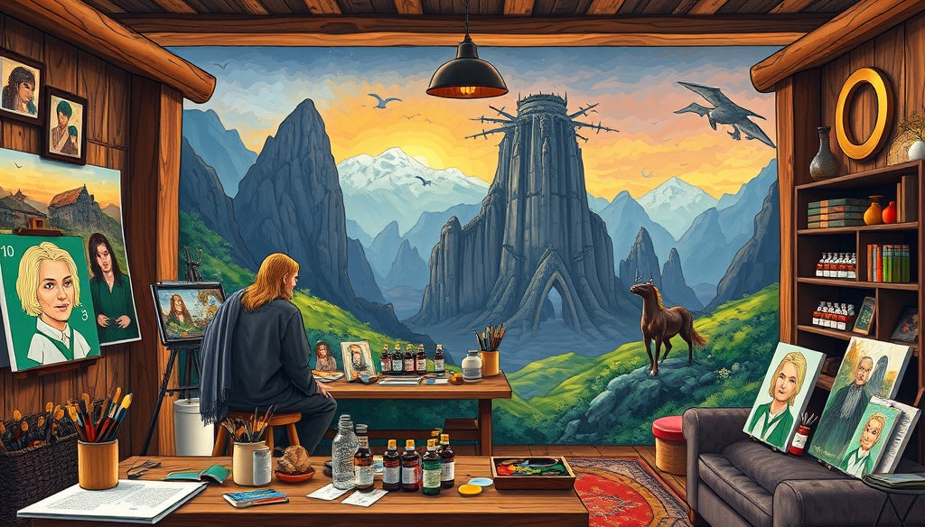 Explore Wildlife and Nature Paint by Numbers Kits for Adults: Inspired by The Shire