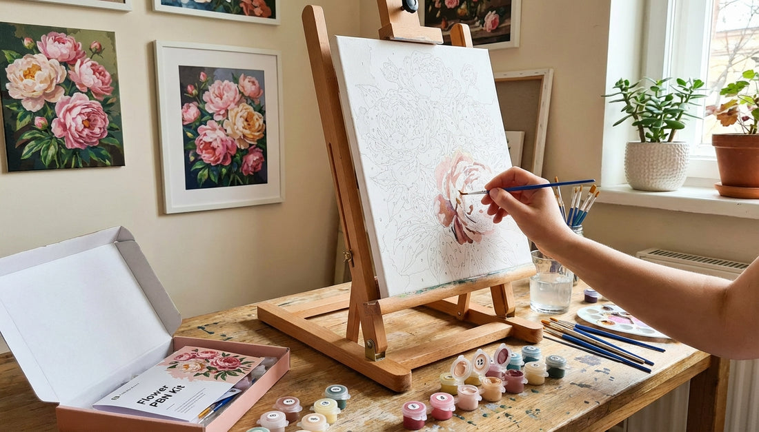 Detailed Designs: Flower PBN Kits for Art Lovers