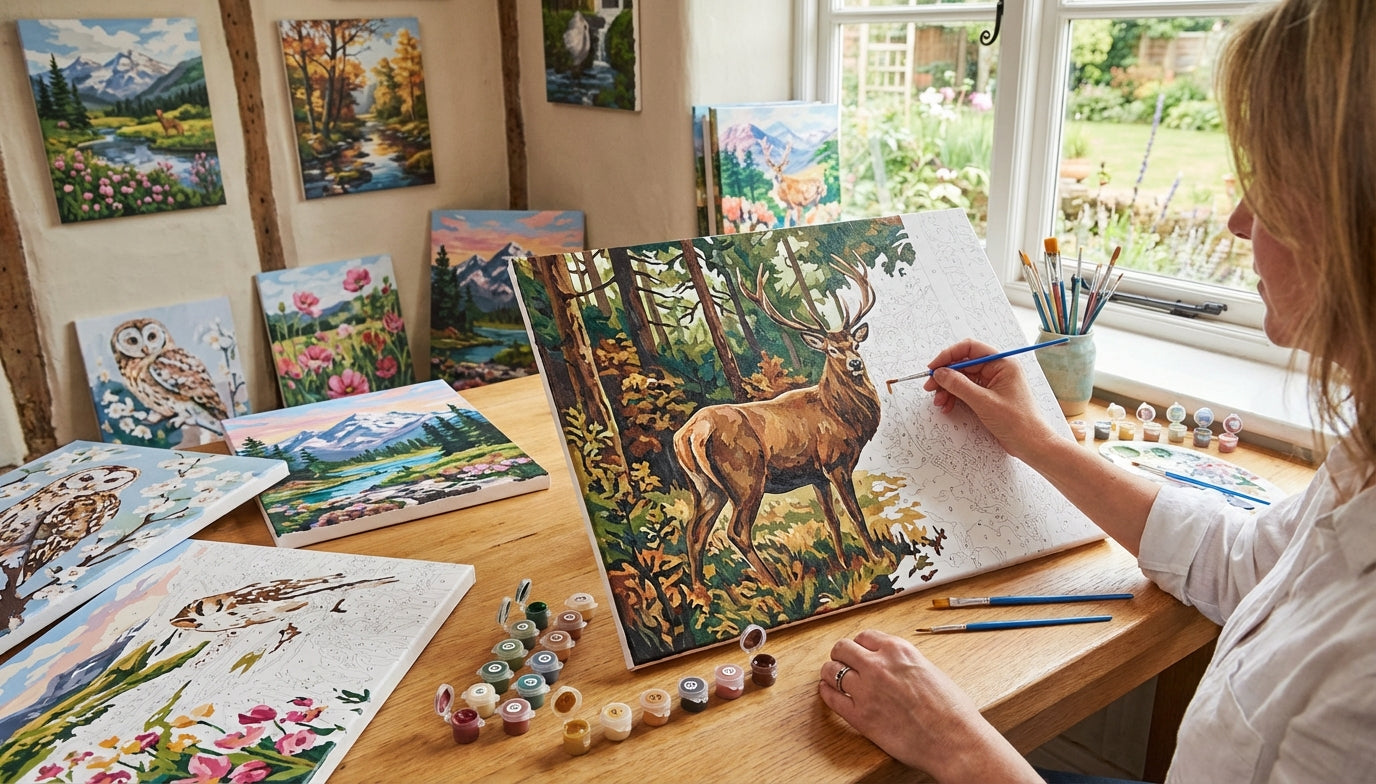 Wildlife & Nature: Immersive PBN Kits for Adults