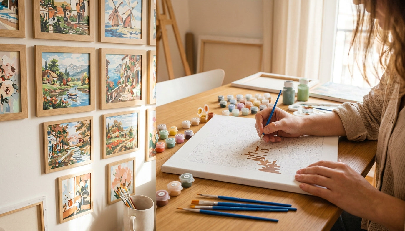 PBN Kits with Wooden Frame: Display Your Art!