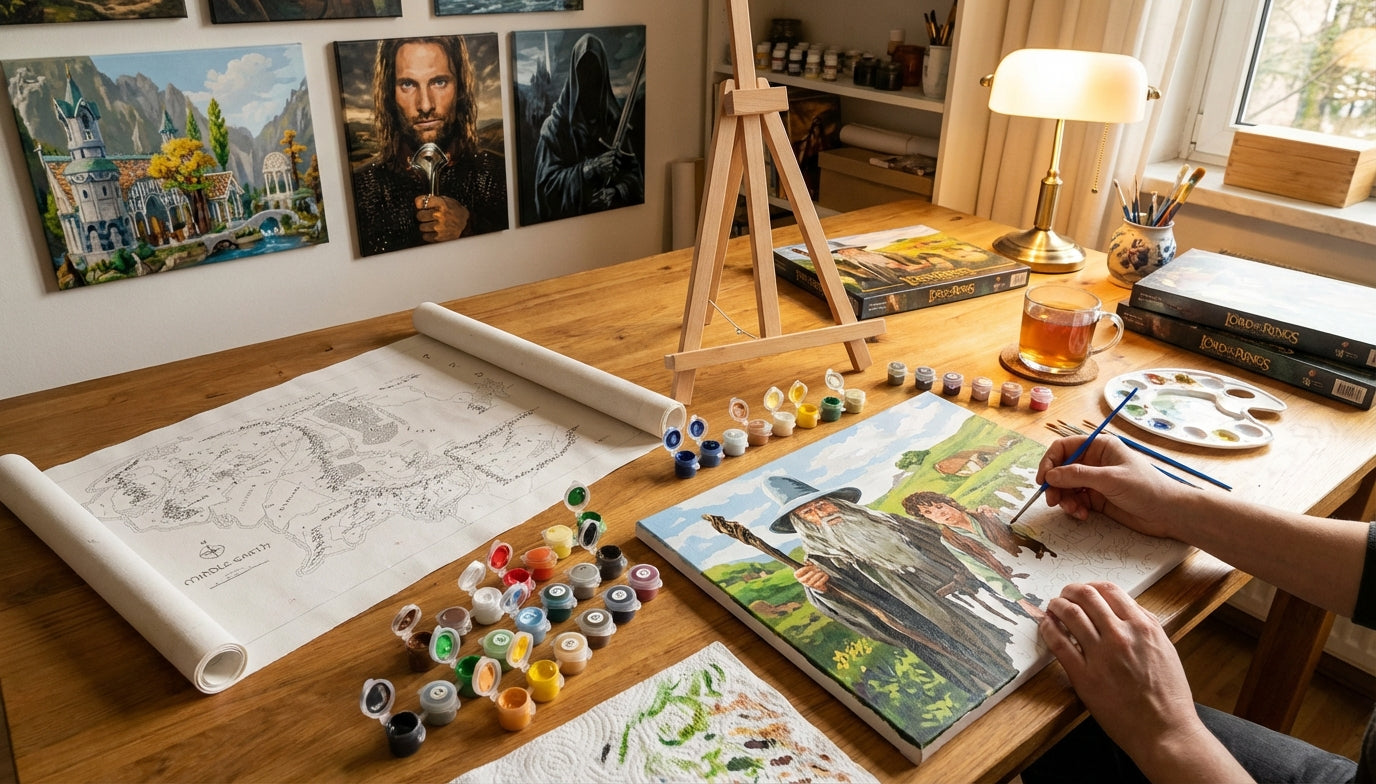 The Secret to Relaxation: Why Adults Love Lord of the Rings Paint by Numbers for Hobbies