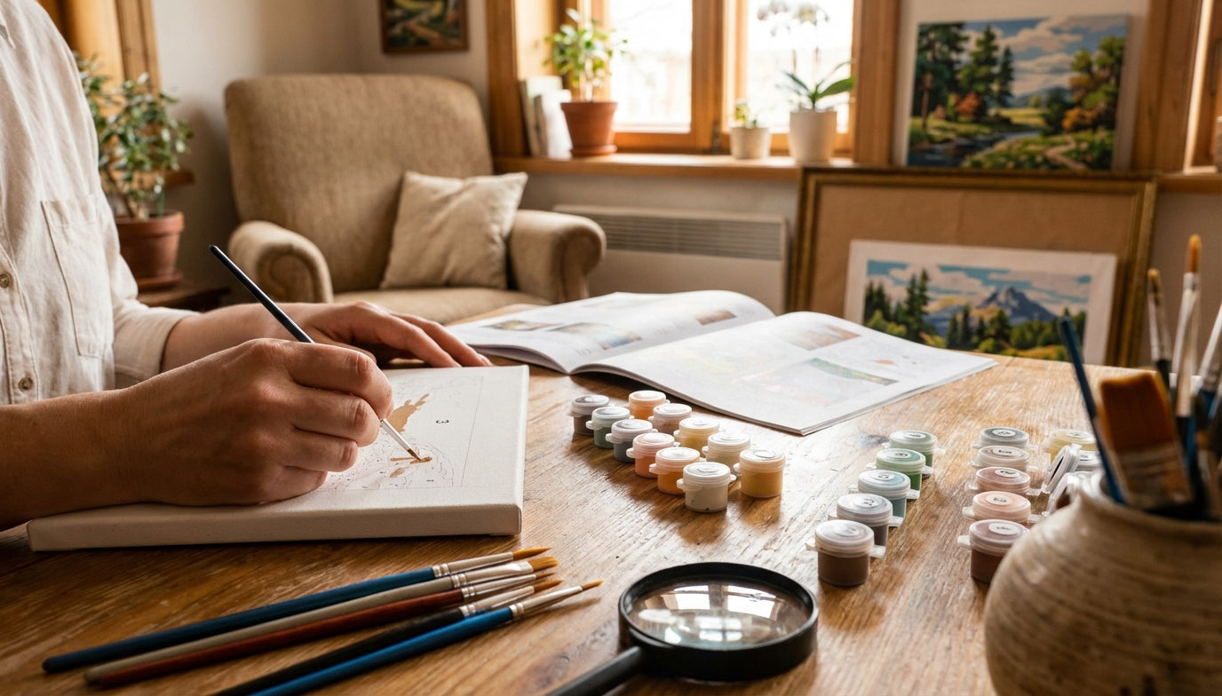 PBN Kits with Fine Detail Brushes: Master Small Areas