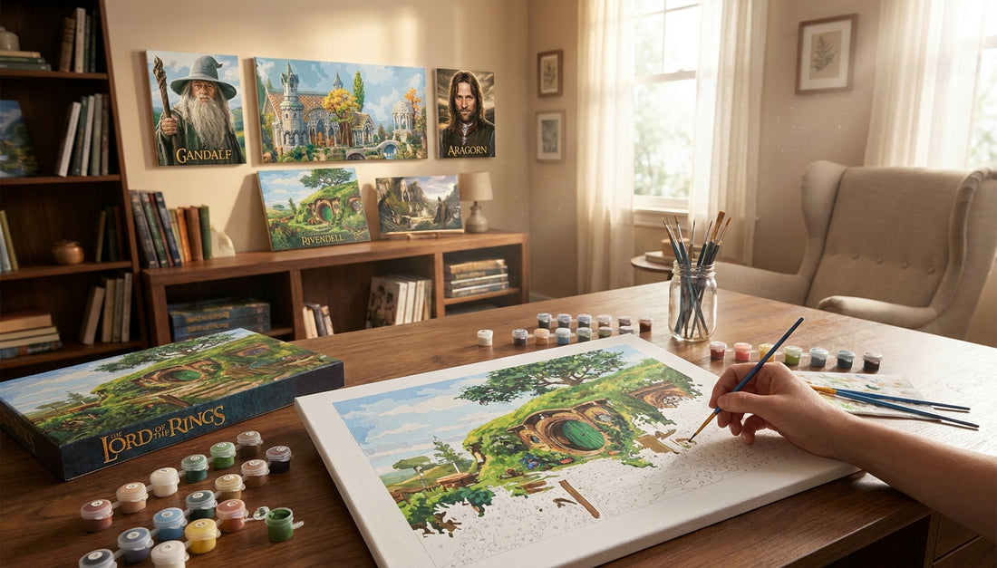 Crafting Middle-earth: Paint by Numbers Kits with Fine Detail Brushes for LOTR Art