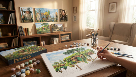 Crafting Middle-earth: Paint by Numbers Kits with Fine Detail Brushes for LOTR Art
