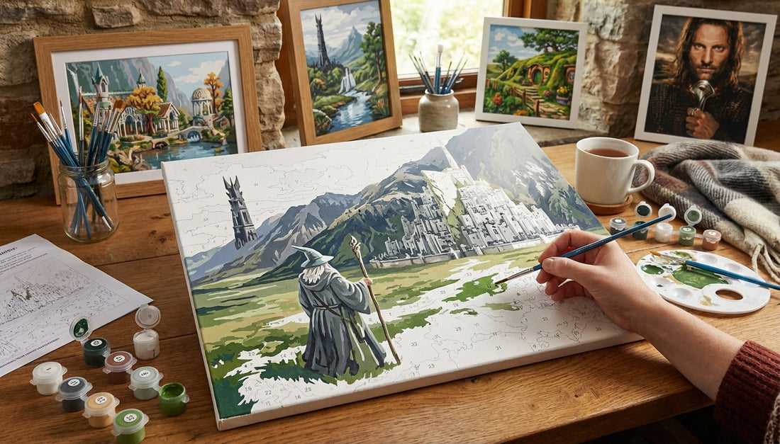 Isengard to Minas Tirith 7 Must-Have Lord of the Rings Paint by Numbers Sets