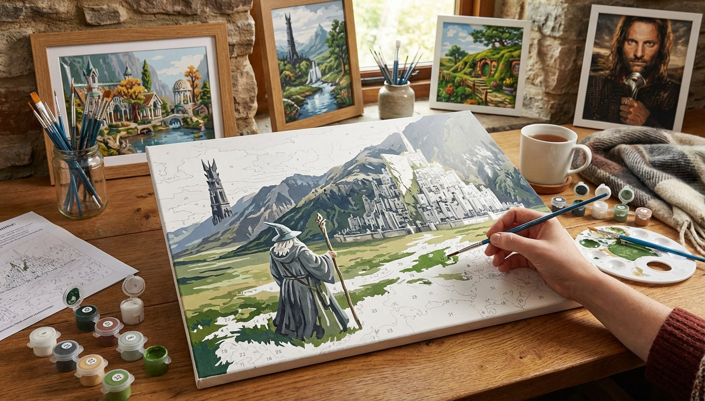 Isengard to Minas Tirith 7 Must-Have Lord of the Rings Paint by Numbers Sets
