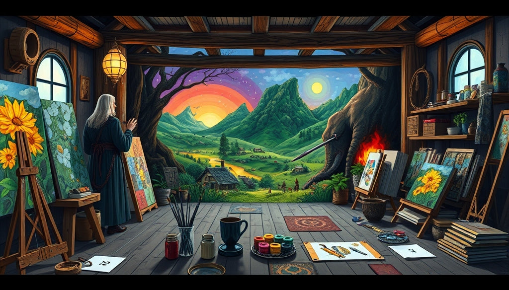 Experience Relaxation with Flower Paint by Numbers Kits with Detailed Designs Inspired by The Lord of the Rings