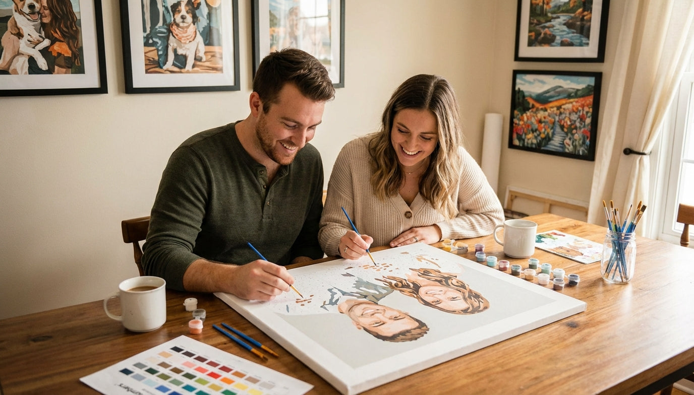 Custom Paint By Numbers for Couples: Joint Art