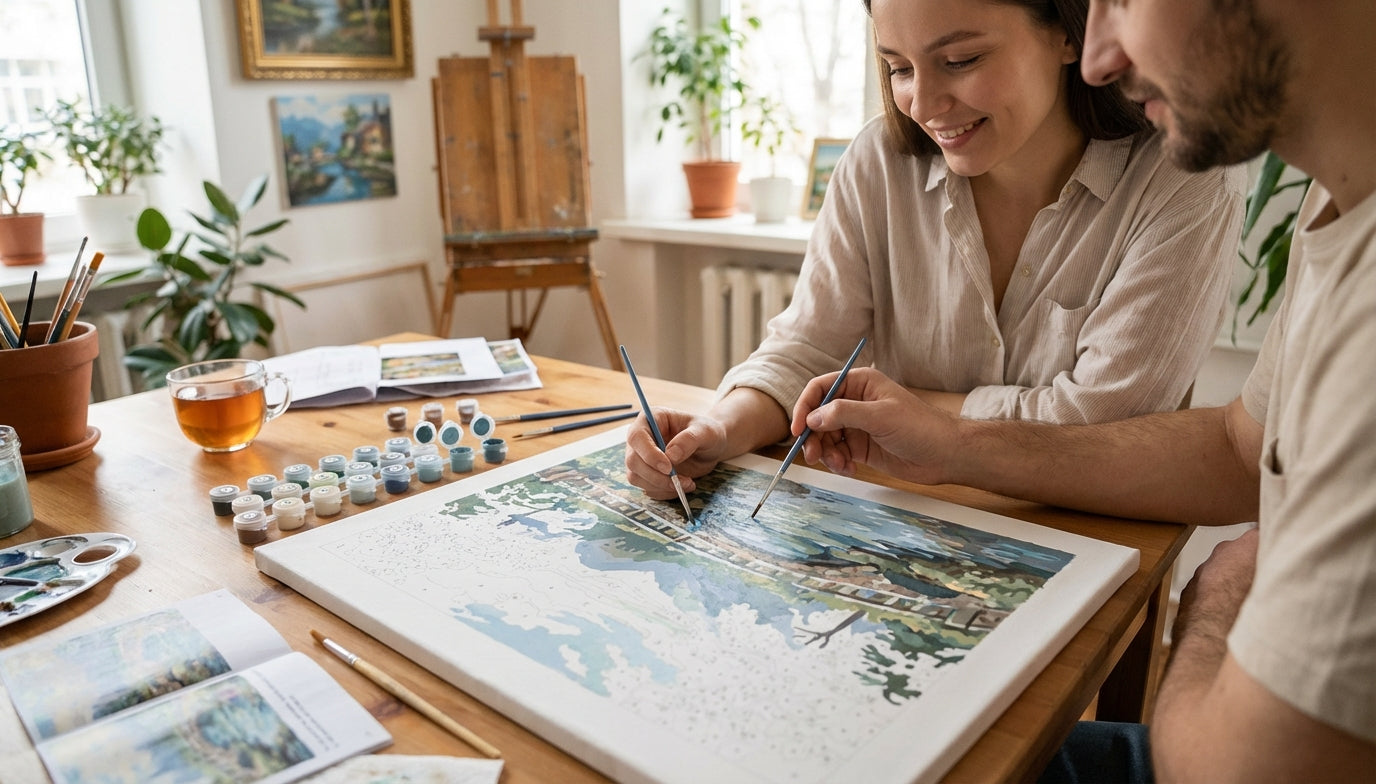Romantic Art: Custom Paint by Numbers for Couples
