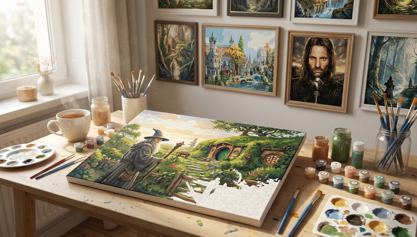 Feeling Stressed? Dive into Middle-earth with These LOTR Paint by Numbers Kits