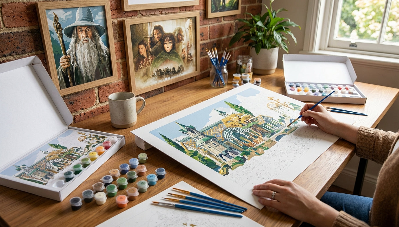Beyond the Map: Recreate Rivendell with Lord of the Rings Paint by Numbers