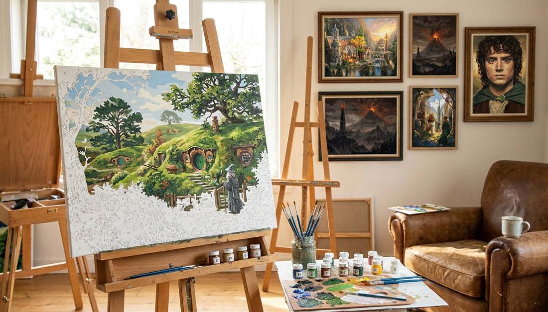Elevate Your Space: High-Quality Lord of the Rings Paint by Numbers with Wooden Frame