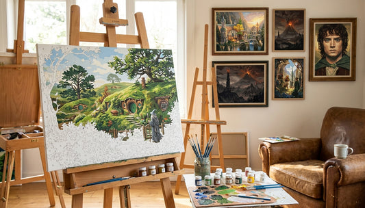 Elevate Your Space: High-Quality Lord of the Rings Paint by Numbers with Wooden Frame