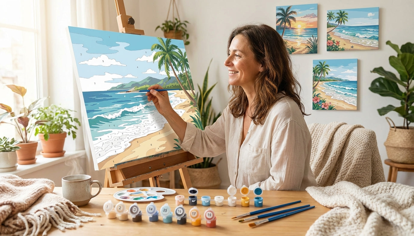Ocean and Beach Paint By Numbers Kits: Dive Into Tranquility and Decorate Your Home
