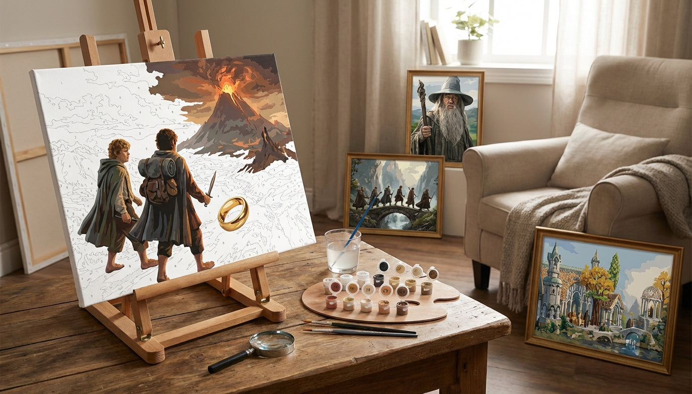 Unwind in Middle-earth: The Best Lord of the Rings Paint by Numbers for Adults Above 30
