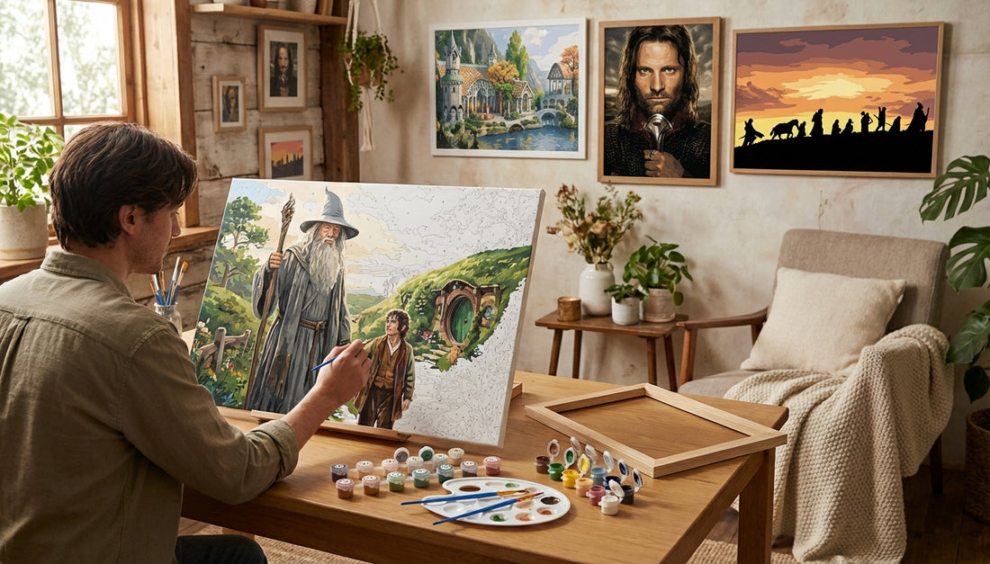 Elevate Your Space: Stunning LOTR Paint by Numbers Kits with Wooden Frame Included