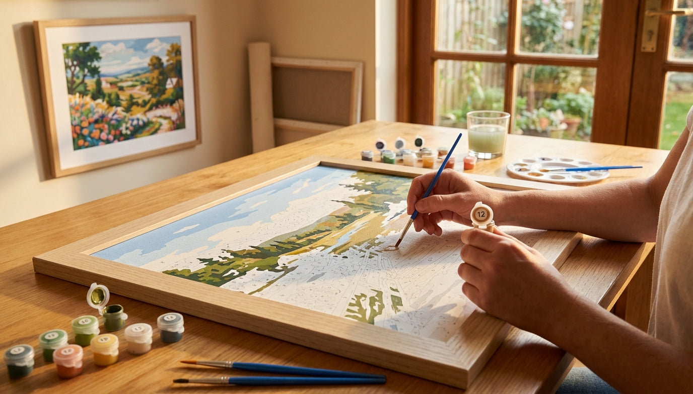 PBN Kits with Wooden Frame: Display Your Art Proudly