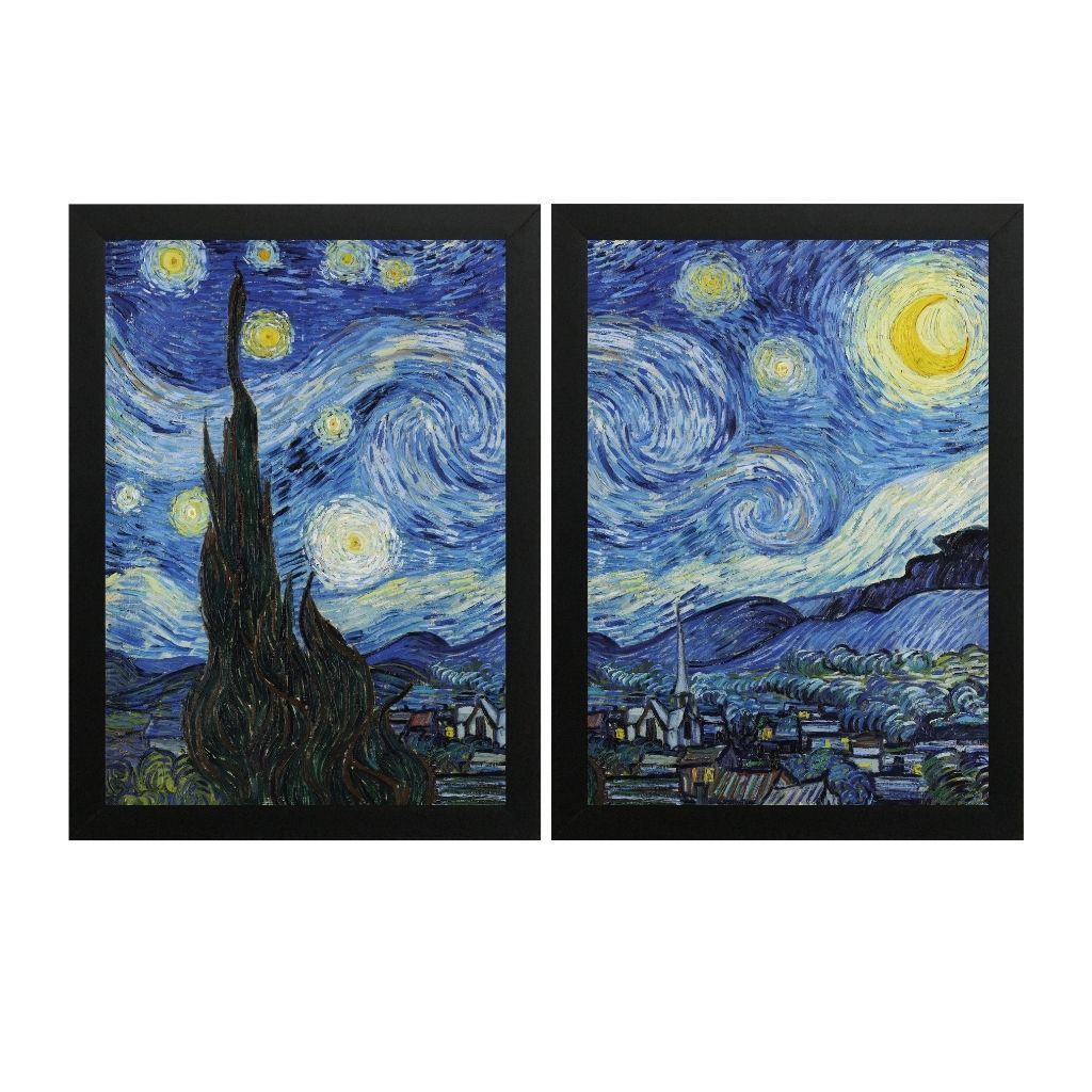 9 canvases painted by number that will end up on the wall as a piece of art