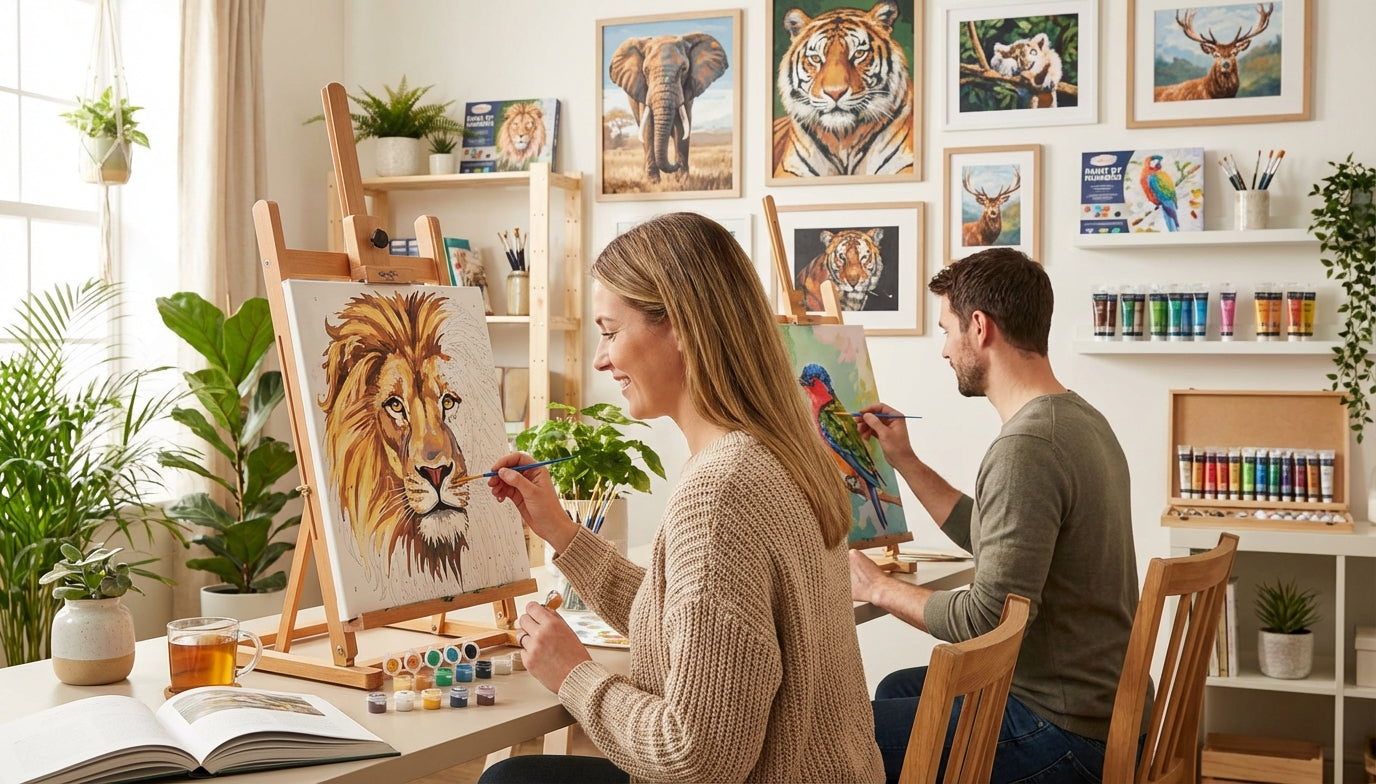 Wildlife PBN Kits: Nature Art for Adult Painters