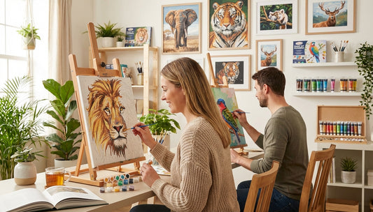 Wildlife PBN Kits: Nature Art for Adult Painters