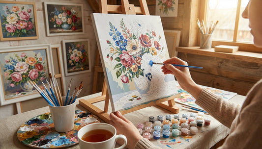 Unwind & Create: Detailed Flower Paint By Numbers
